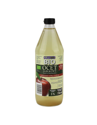 OCET JABŁKOWY 5 % NIEFILTROWANY BIO 750 ml - NATURAVENA