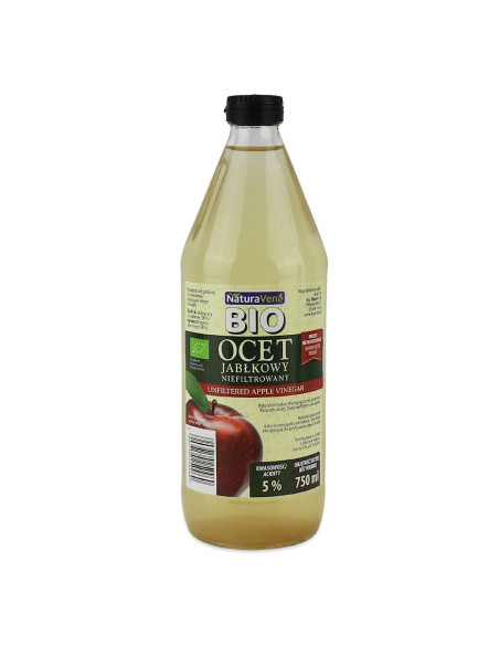 OCET JABŁKOWY 5 % NIEFILTROWANY BIO 750 ml - NATURAVENA