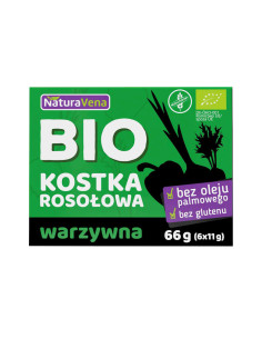 BULION - KOSTKI WARZYWNE BEZGLUTENOWE BIO (6 x 11 g) 66 g - NATURAVENA