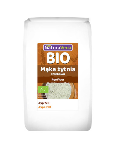 MĄKA ŻYTNIA CHLEBOWA TYP 720 BIO 1 kg - NATURAVENA