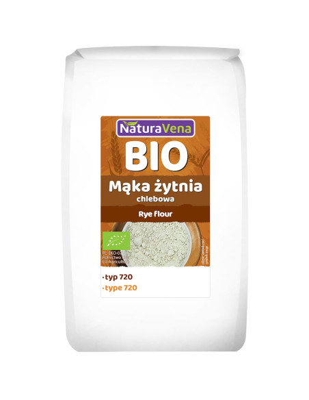 MĄKA ŻYTNIA CHLEBOWA TYP 720 BIO 1 kg - NATURAVENA