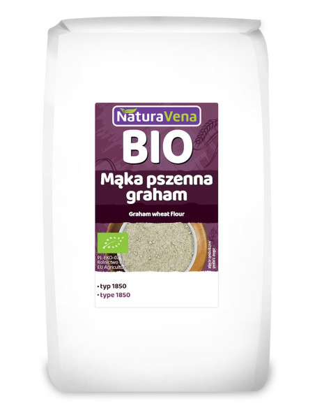 MĄKA PSZENNA GRAHAM TYP 1850 BIO 1 kg - NATURAVENA