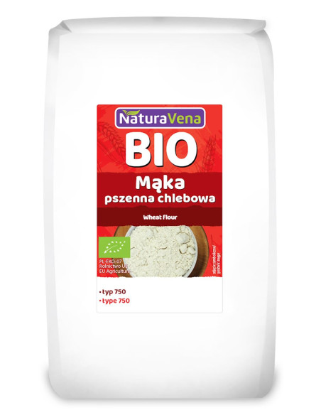 MĄKA PSZENNA CHLEBOWA TYP 750 BIO 1 kg - NATURAVENA