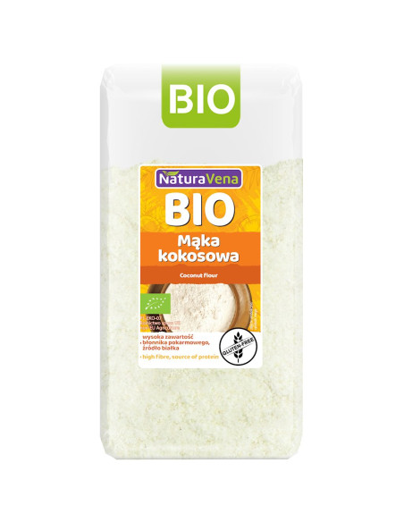 MĄKA KOKOSOWA BEZGLUTENOWA BIO 500 g - NATURAVENA