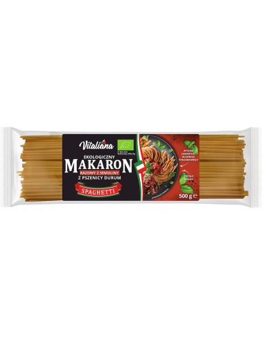 MAKARON (SEMOLINOWY RAZOWY) SPAGHETTI BIO 500 g - VITALIANA