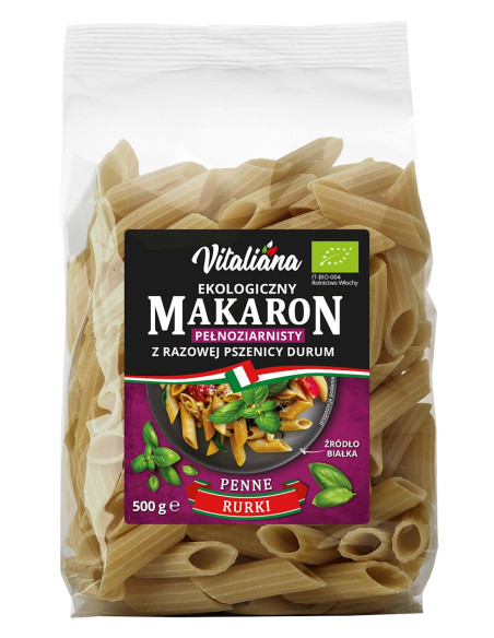 MAKARON (SEMOLINOWY RAZOWY) PENNE BIO 500 g - VITALIANA