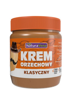 KREM ORZECHOWY KLASYCZNY 100 % BEZ DODATKU SOLI I CUKRÓW 340 g - NATURAVENA