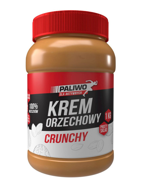 KREM ORZECHOWY CRUNCHY 100 % BEZ DODATKU SOLI I CUKRÓW 1 kg  - PALIWO DLA AKTYWNYCH