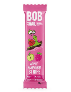 PRZEKĄSKA STRIPE JABŁKO - MALINA BEZ DODATKU CUKRÓW BEZGLUTENOWA 14 g - BOB SNAIL
