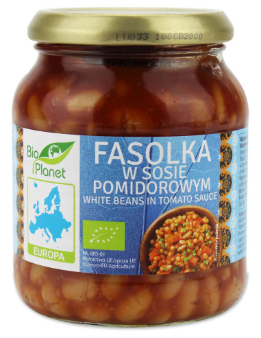FASOLKA W SOSIE POMIDOROWYM BIO 360 g - BIO PLANET