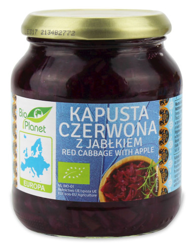 KAPUSTA CZERWONA Z JABŁKIEM BIO 340 g - BIO PLANET