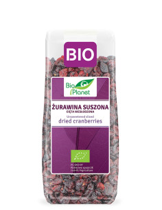 ŻURAWINA SUSZONA CIĘTA NIESŁODZONA BIO 100 g - BIO PLANET