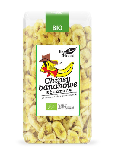CHIPSY BANANOWE SŁODZONE BIO 350 g - BIO PLANET