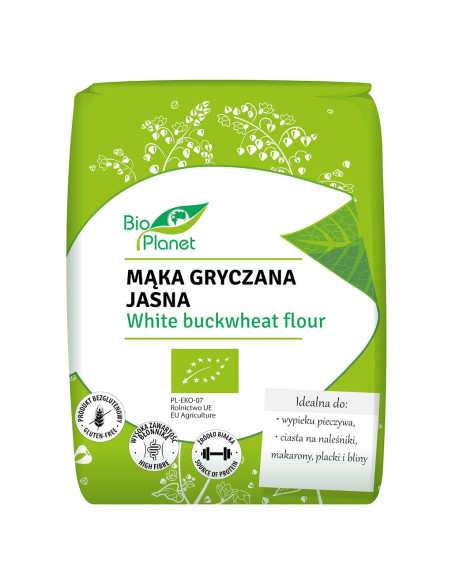 MĄKA GRYCZANA JASNA BEZGLUTENOWA BIO 1 kg - BIO PLANET