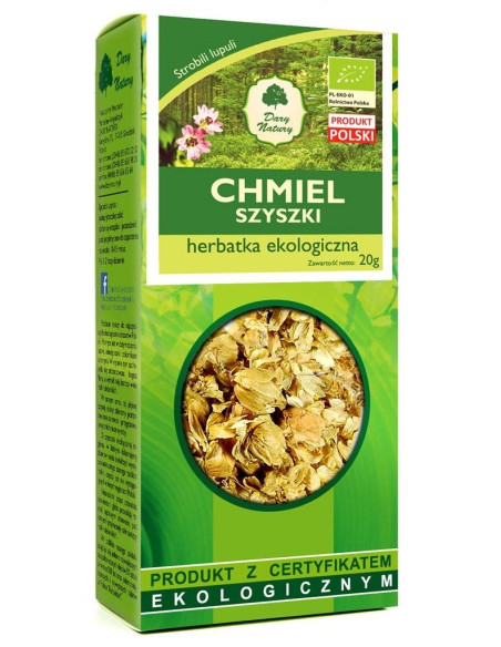 HERBATKA SZYSZKI CHMIELU BIO 20 g - DARY NATURY