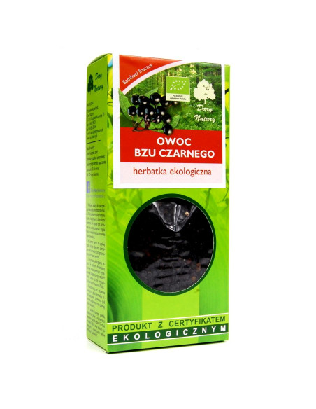 HERBATKA OWOC CZARNEGO BZU BIO 100 g - DARY NATURY