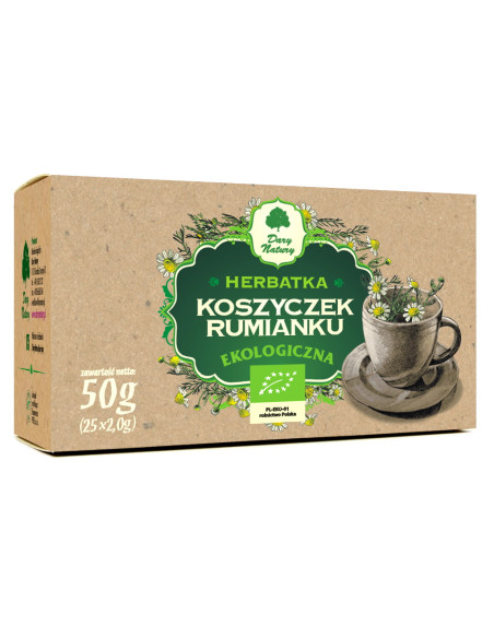 HERBATKA KOSZYCZEK RUMIANKU BIO (25 x 2 g) 50 g - DARY NATURY