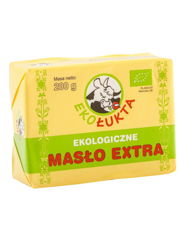 MASŁO EKSTRA KOSTKA (82 % TŁUSZCZU) BIO 200 g - EKO ŁUKTA