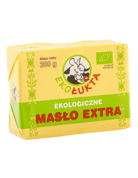 MASŁO EKSTRA KOSTKA (82 % TŁUSZCZU) BIO 200 g - EKO ŁUKTA