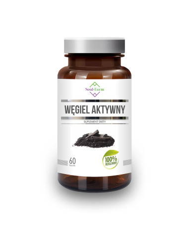 WĘGIEL AKTYWNY (180 mg) 60 KAPSUŁEK - SOUL FARM