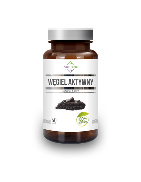 WĘGIEL AKTYWNY (180 mg) 60 KAPSUŁEK - SOUL FARM