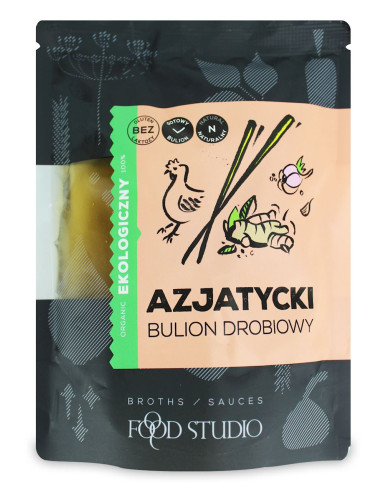 BULION DROBIOWY AZJATYCKI W PŁYNIE BEZGLUTENOWY BIO 350 ml - FOOD STUDIO