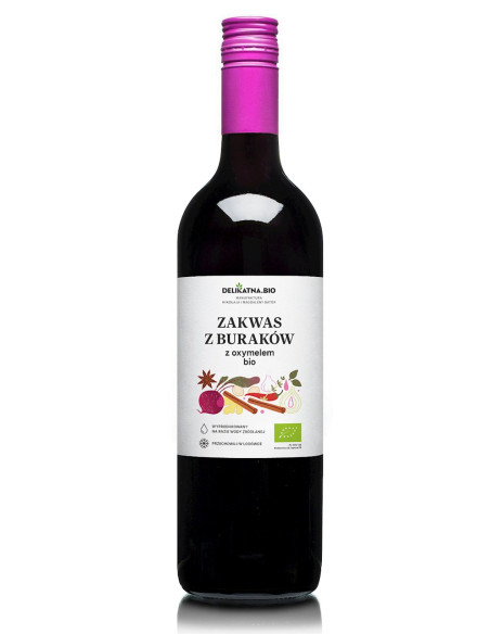 ZAKWAS Z BURAKÓW TRADYCYJNY Z OXYMELEM BIO 750 ml - DELIKATNA