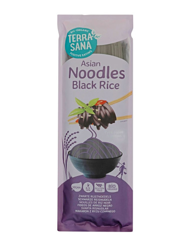 MAKARON (Z RYŻU CZARNEGO I RYŻU BRĄZOWEGO) NOODLE SPAGHETTI BEZGLUTENOWY BIO 250 g - TERRASANA