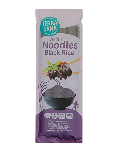 MAKARON (Z RYŻU CZARNEGO I RYŻU BRĄZOWEGO) NOODLE SPAGHETTI BEZGLUTENOWY BIO 250 g - TERRASANA