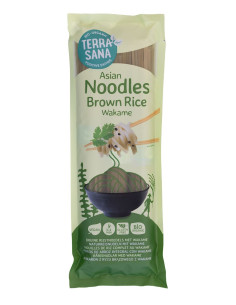 MAKARON (RYŻOWY RAZOWY Z WAKAME) NOODLE SPAGHETTI BEZGLUTENOWY BIO 250 g - TERRASANA
