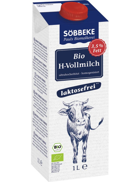MLEKO BEZ LAKTOZY (3,5 % TŁUSZCZU) BIO 1 L - SOBBEKE