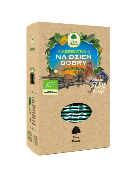 HERBATKA NA DZIEŃ DOBRY BIO (25 x 1,5 g) 37,5 g - DARY NATURY