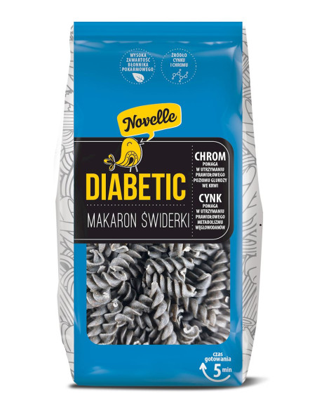 MAKARON (Z SOCZEWICĄ CZARNĄ) DLA DIABETYKÓW ŚWIDERKI 250 g - NOVELLE