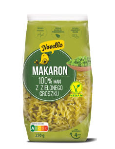 MAKARON PROTEINOWY (Z GROSZKU ZIELONEGO) ŚWIDERKI 250 g - NOVELLE