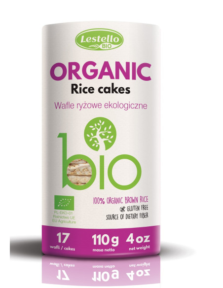 WAFLE RYŻOWE BEZGLUTENOWE BIO 110 g - LESTELLO