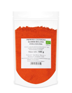 PAPRYKA SŁODKA MIELONA BIO 500 g - HORECA (DARY NATURY)