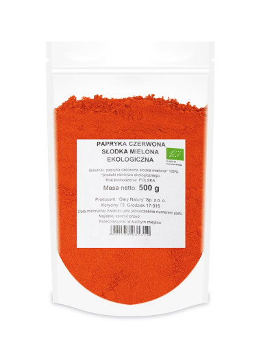 PAPRYKA SŁODKA MIELONA BIO 500 g - HORECA (DARY NATURY)