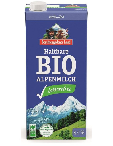 MLEKO ALPEJSKIE UHT O OBNIŻONEJ ZAWARTOŚCI LAKTOZY (min. 3,5 % TŁUSZCZU) BIO 1 L - BERCHTESGADENER LAND