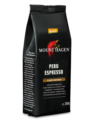 KAWA ZIARNISTA ARABICA 100 % PERU ESPRESSO DEMETER BIO 250 g - MOUNT HAGEN