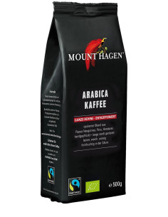 KAWA ZIARNISTA BEZKOFEINOWA ARABICA 100 % FAIR TRADE BIO 500 g - MOUNT HAGEN