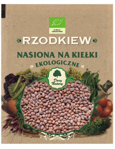 NASIONA RZODKIEWKI BIO NA KIEŁKI 30 g - DARY NATURY