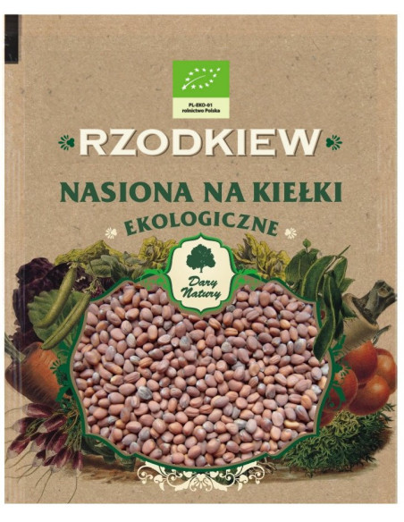 NASIONA RZODKIEWKI BIO NA KIEŁKI 30 g - DARY NATURY