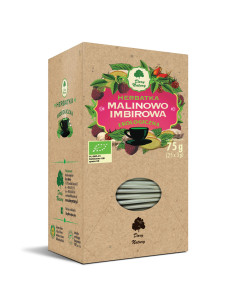 HERBATKA MALINOWO - IMBIROWA BIO (25 x 3 g) 75 g - DARY NATURY