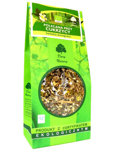 HERBATKA POLECANA PRZY CUKRZYCY BIO 150 g - DARY NATURY