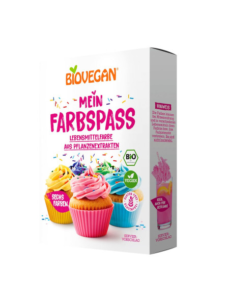 BARWNIKI SPOŻYWCZE BEZGLUTENOWE BIO (6 x 8 g) 48 g - BIOVEGAN