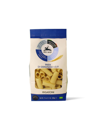 MAKARON (SEMOLINOWY - PASTA DI GRAGNANO) RIGATONI BIO 500 g - ALCE NERO