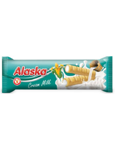 RURKI KUKURYDZIANE Z KREMEM MLECZNYM BEZGLUTENOWE 18 g - ALASKA