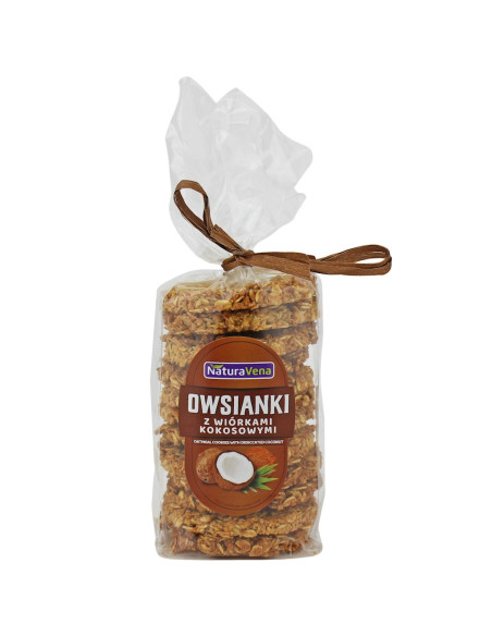 CIASTKA OWSIANKI Z WIÓRKAMI KOKOSOWYMI 175 g - NATURAVENA