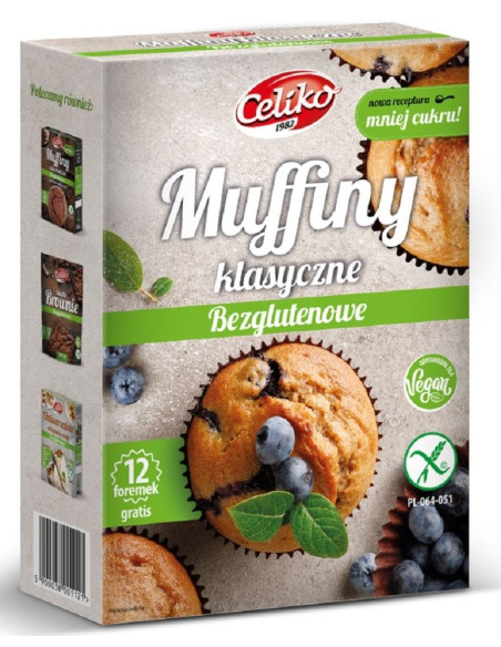 MIESZANKA NA MUFFINY KLASYCZNE BEZGLUTENOWA 280 g - CELIKO