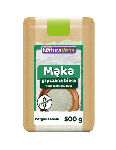 MĄKA GRYCZANA BIAŁA BEZGLUTENOWA 500 g - NATURAVENA
